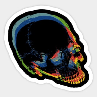 Skull of colour Sticker